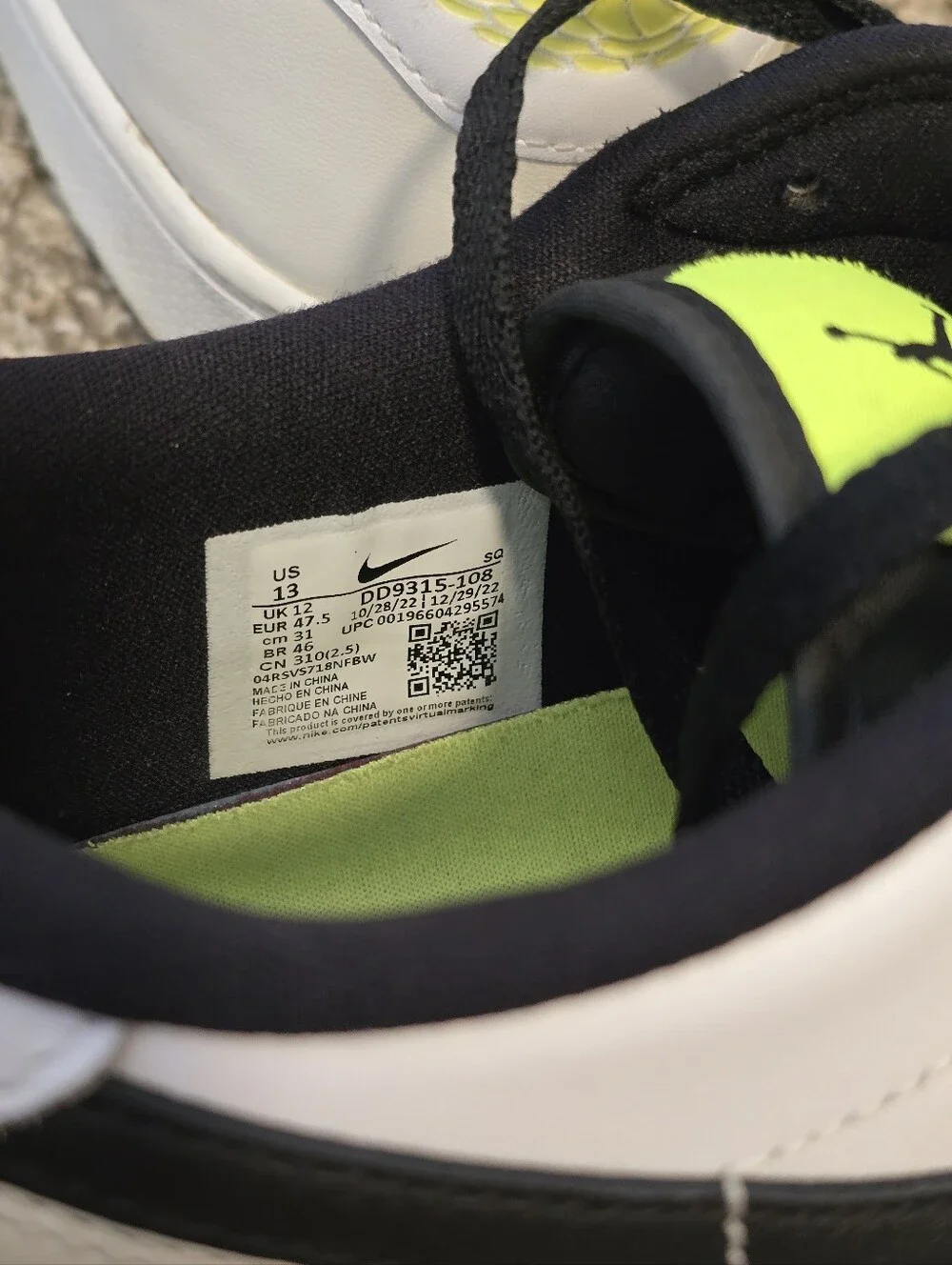 Nike Air Jordan 1 Retro Low Golf Phantom Volt
